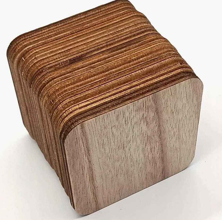 Krążki 10 cm drewniane kwadratowe naturalne niedokończone do rzeźbienia