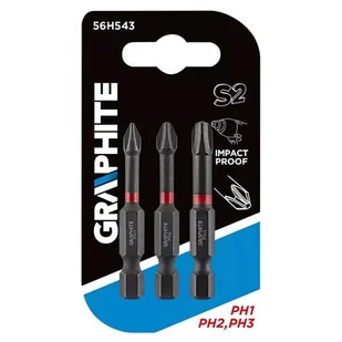 Topex Grupa sp. z o.o. S.K. Bity udarowe PH1 2 3x50mm 3szt. 56H543 - Narzędzia warsztatowe - miniaturka - grafika 1