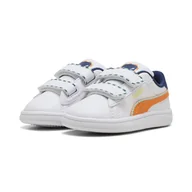 Odzież sportowa dziecięca - Sneakersy Smash 3.0 Playdate dla małych dzieci PUMA White Orange Glo - miniaturka - grafika 1