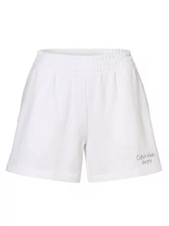 Spodnie sportowe damskie - Calvin Klein Jeans Damskie spodenki dresowe, biały - grafika 1