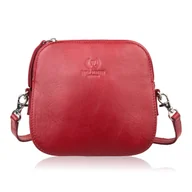 Torebki damskie - Mała torebka damska skórzana kopertówka na ramię crossbody do ręki czerwona Paolo Peruzzi AY-24-RD - miniaturka - grafika 1