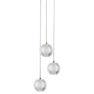 Lampy sufitowe - Wisząca lampa kule Brillant LP-3303/3P GD LED 11W 3000-6000K złoty - miniaturka - grafika 1