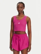 Koszulki i topy damskie - adidas Top Essentials Small Logo JP4792 Różowy Slim Fit - miniaturka - grafika 1