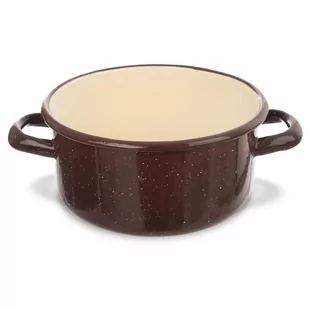 Orion Garnek rondel garnuszek emaliowany 1,5L BRĄZOWY 113159 - Garnki - miniaturka - grafika 1