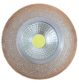 Oprawy, klosze i abażury - Candellux Oprawa Stropowa Stała Okrągła Sak-04 Al/Am 5W Led Cob 230V Szkło Akrylowe Burszt 2240305 - miniaturka - grafika 1