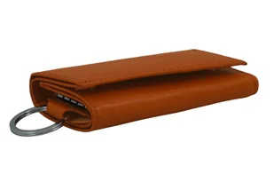 Etui skórzane na klucze / portfel - Brązowe jasne - Etui na klucze - miniaturka - grafika 4