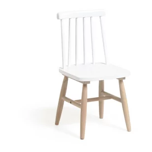 Biała krzesło dziecięce z drewna kauczukowego Kave Home Kristie - Krzesełka i taborety dla dzieci - miniaturka - grafika 1