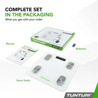 Wagi łazienkowe - Waga łazienkowa Tunturi Waga SC30 SMART SCALE WITH APP - miniaturka - grafika 1