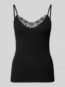 Koszulki i topy damskie - Top na ramiączkach z obszyciem z koronki model ‘INGE’ - miniaturka - grafika 1