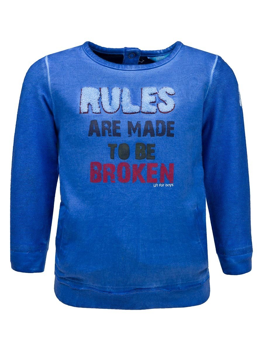 Bluzka z długim rękawem niebieska z nadrukiem Lief r.68