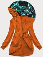 Bluzy damskie - Długa damska bluza rozpinana karmelowa (AMG815) - LHD - miniaturka - grafika 1