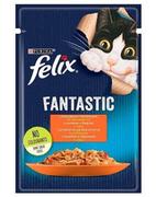 Mokra karma dla kotów - Purina Felix Fantastic Fantastic Kurczak z pomidorem w galaretce saszetka 85g - miniaturka - grafika 1