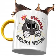 Kubki - Kubek Żółty Dla Wiktorii Koleżanki na Prezent z Nadrukiem ze Zdjęciem + Opakowanie na prezent (wzór 02) - miniaturka - grafika 1