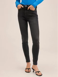 Spodnie damskie - Mango Jeansy Soho 27011122 Szary Skinny Fit - grafika 1