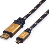 Kable USB - Kabel USB Triton Kabel ROLINE GOLD USB 2.0, typ A - 5-pin Mini, 3 m - miniaturka - grafika 1