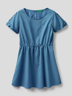 Sukienki i spódniczki dla dziewczynek - Benetton Sukienka w kolorze niebieskim - grafika 1