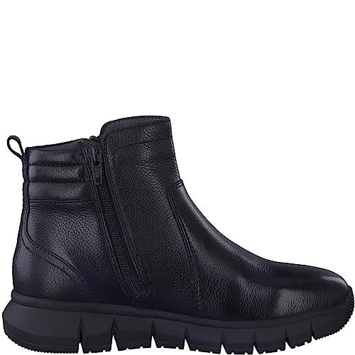 Tamaris Comfort Damskie 8-86414-41 skórzane Comfort Fit wymienna wkładka Duotex botki, Czarna papka, 41 EU Weit