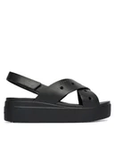 Sandały damskie - Crocs Sandały Brooklyn 4U Cross Strap Sandal 212254 Czarny - miniaturka - grafika 1