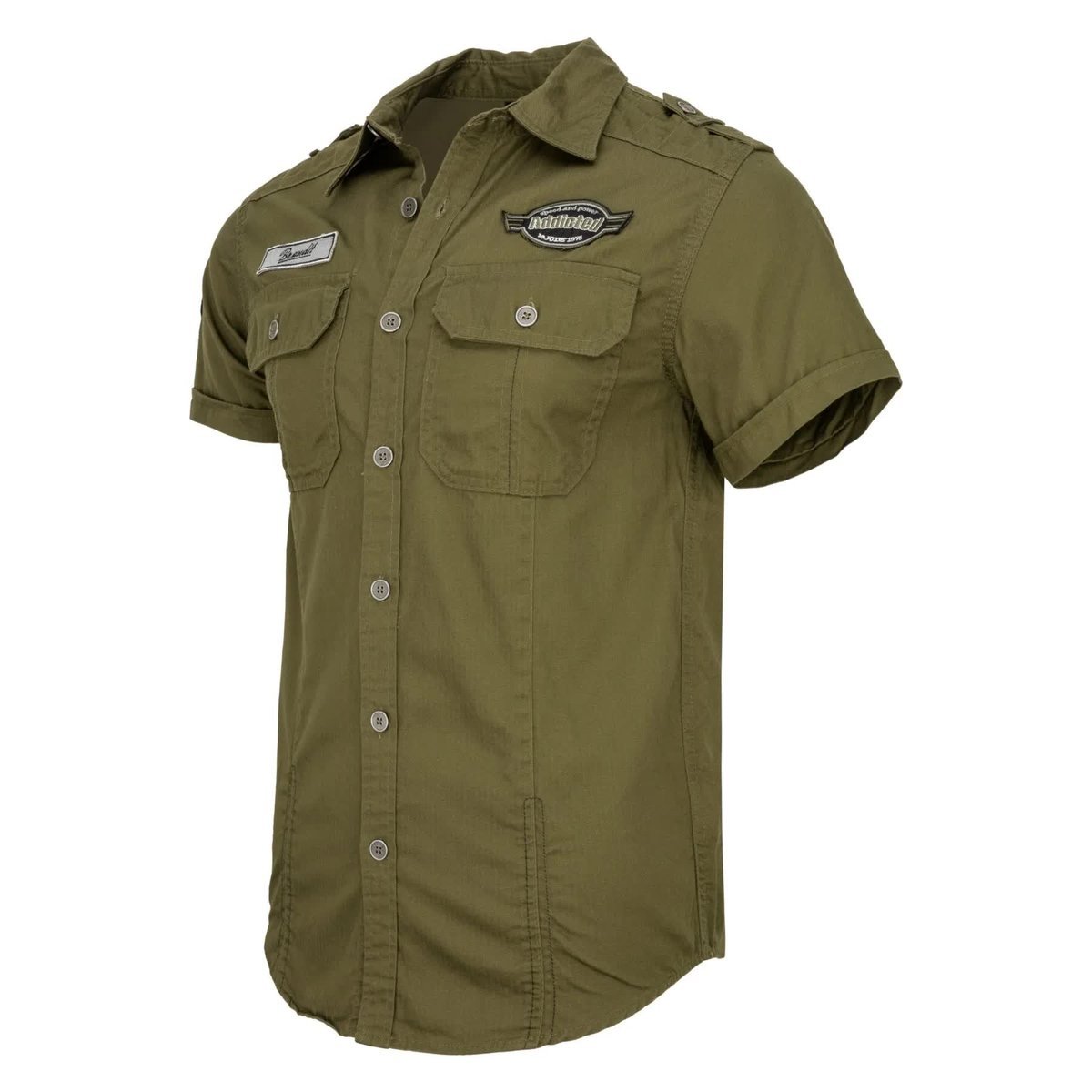 Koszula z krótkim rękawem BRANDIT Luis Vintageshirt olive XXL [XXL]