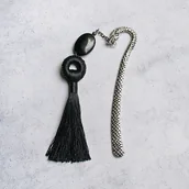 Zakładki do książek - S A L E : smocza zakładka : BLACK - miniaturka - grafika 1