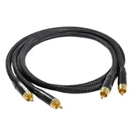Kable - Melodika MD2RD10 Black Edition Kabel 2xRCA 2x RCA kierunkowy Purple Rain Black Edition 1m MELO-MD2RD10 - miniaturka - grafika 1