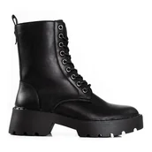 Botki damskie - Sergio Leone Klasyczne workery damskie czarne - miniaturka - grafika 1