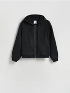 Kurtki męskie - Reserved - Jeansowa kurtka z kapturem - czarny - miniaturka - grafika 1