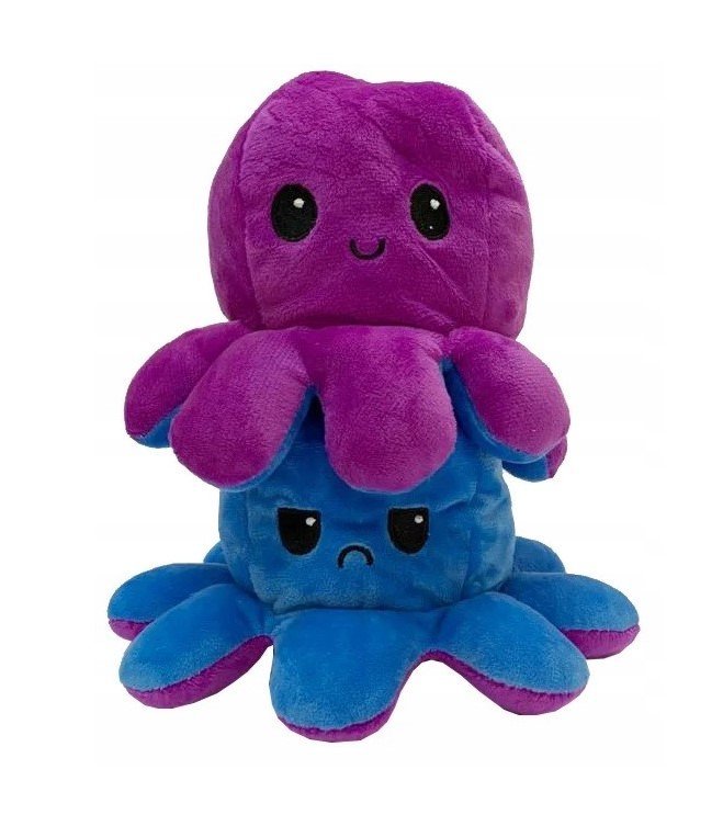 MASKOTKA OŚMIORNICZKA 2W1 DWUSTRONNA PLUSZOWA 10CM PLUSZAK ZABAWKA MIŚ