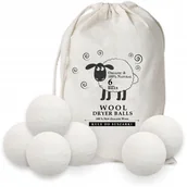 Środki do prania - KULE WEŁNIANE ZMIĘKCZAJĄCE DO SUSZARKI CIUCHÓW DO SUSZENIA UBRAŃ XXL 6SZT - miniaturka - grafika 1