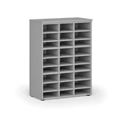 Regały biurowe - Regał sortujący PRIMO GRAY, 1087 x 800 x 420 mm, 27 przegród, szary - miniaturka - grafika 1