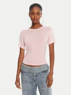 Koszulki i topy damskie - Juicy Couture T-Shirt Sheer JCWCT225301 Różowy Slim Fit - miniaturka - grafika 1