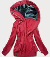 Bluzy damskie - BLUZA DAMSKA Z OZDOBNYM KAPTUREM CZERWONA (AMG725-2) - LHD - miniaturka - grafika 1