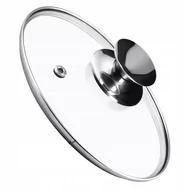 Pokrywki - Pokrywa żaroodporna ze srebrnym uchwytem Salerno 18 cm - miniaturka - grafika 1