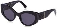 Okulary przeciwsłoneczne - SALVATORE FERRAGAMO Damskie okulary przeciwsłoneczne SF1044S, czarne, rozmiar 40, Czarny - miniaturka - grafika 1