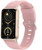 Smartwatch - Zegarek Damski SMARTWATCH RUBICON RNCF48 gold/pink silicone - miniaturka - grafika 1