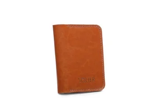 Skórzany cienki portfel męski z bilonówką SOLIER SW16 SLIM jasny brąz - Portfele - miniaturka - grafika 1