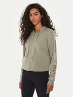 Bluzy damskie - Guess Bluza W4YQ22 KBYE2 Zielony Regular Fit - miniaturka - grafika 1