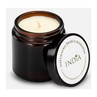 India India Świeca konopna pomarańcz cynamon 90 g - Świece - miniaturka - grafika 1