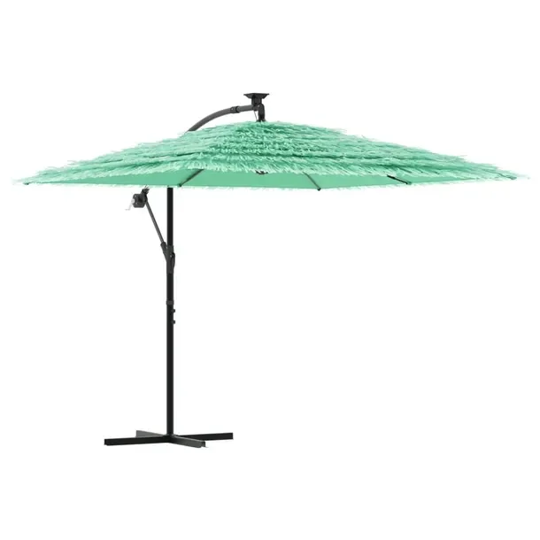 Parasol ogrodowy zielony 246x246x230cm, stal, poliester