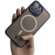 Etui i futerały do telefonów - Bizon Etui Case Hybrid MagSafe do Apple iPhone 13 Pro granatowe - miniaturka - grafika 1