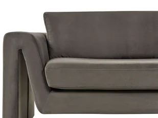 Sofa welurowa grafitowa szara MAUNU - Sofy i kanapy - miniaturka - grafika 6