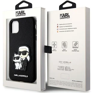 Karl Lagerfeld KLHCN61SANKCPK iPhone 11 / Xr 6.1" hardcase czarny/black Saffiano Karl & Choupette - Etui i futerały do telefonów - miniaturka - grafika 7