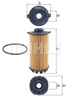 Filtry oleju - Filtr oleju Mahle OX 1218D - miniaturka - grafika 1