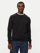 Swetry męskie - Tommy Hilfiger Sweter Essential MW0MW14748 Czarny Regular Fit - miniaturka - grafika 1