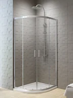 Kabiny prysznicowe - New Trendy Kabina półokrągła 90x90 cm profile chrom K-5467 New Varia - miniaturka - grafika 1