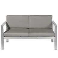 Sofy ogrodowe - Sofa Ogrodowa 2-osobowa Ciemnoszara Salerno - miniaturka - grafika 1