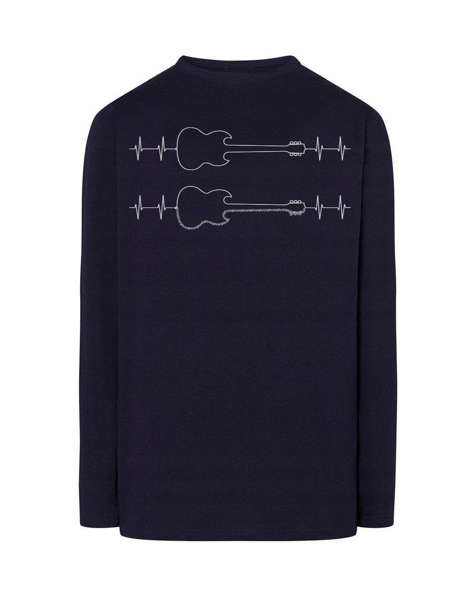 Longsleeve MUZYCZNY nadruk EKG GITARA r.5XL