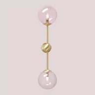 Lampy ścienne - Pink Pearl kinkiet 2-punktowy mosiądz 1112D40_S - miniaturka - grafika 1
