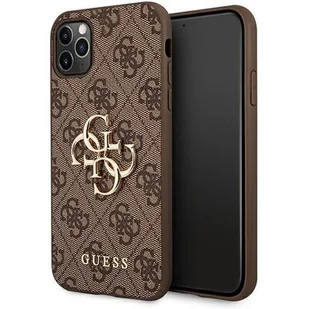 Guess GUHCN584GMGBR iPhone 11 Pro brązowy/brown hardcase 4G Big Metal Logo GUE001456 - Etui i futerały do telefonów - miniaturka - grafika 1