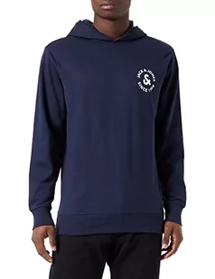 JACK & JONES Męska bluza z kapturem Jachudson, granatowy blezer, L - Bluzy męskie - miniaturka - grafika 1